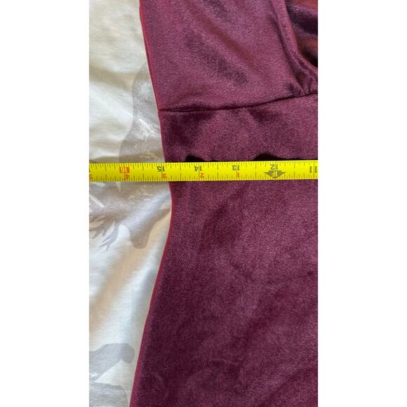 Love at the Pear Velvet Burgundy Slip Dress M - Picture 5 of 6